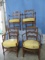 4 ANTIQUE CHAIRS- NEED RE-UPHOLSTERING