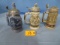 3 GERMAN STEINS BY AVON- AMERICAN FRONTIER, GREAT DOGS OF THE OUTDOORS, CONQUEST OF SPACE