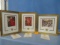 3 FRAMED GONE W/ WIND PRINTS-