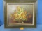 FRAMED OIL PAINTING OF SUNFLOWERS  32 X 28