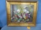 GOLD FRAMED FLORAL PRINT  29 X 33