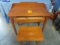 SMALL OAK DESK W/ STOOL