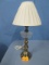 BRASS & GLASS TABLE LAMP