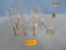 11 PCS. GOLD STEMWARE WINE GLASSES & BUDVASE