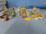 CERAMIC NATIVITY SET  12 PCS