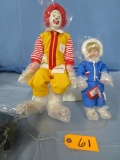 ASHTON DRAKE MCMEMORIES DOLL ON STAND- RONALD MCDONALD W/ CHILD