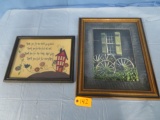 CROSS STITCH FRAMED ART PC & OTHER FRAMED ART PC