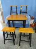 BISTRO TABLE & 4 STOOLS