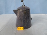 BLUE SPECKLED ENAMELWARE COFFEE POT  16