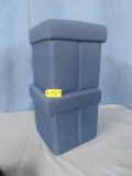 2 BLUE STORAGE CONTAINERS  15 