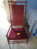 FAUX BAMBOO CHAIR W/ CUSHION