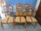 5 DINING CHAIRS- NEEDS UPHOLSTERING
