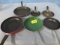 6 FRYING PANS SOME ARE T-FAL
