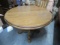 OAK DINING TABLE W/ CLAW FT & 6 CHAIRS