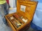 Wooden tool box with misc. tools