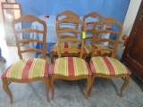 5 DINING CHAIRS- NEEDS UPHOLSTERING