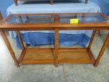 2 MATCHING COFFEE & SOFA TABLES W/ GLASS TOP