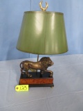 METAL LIONS TABLE LAMP 23
