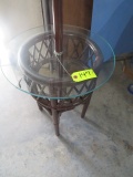 FAUX BAMBOO GLASS TOP FLOOR/LAMP  57