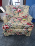 ULPHOLSTERED FLORAL ACCENT CHAIR