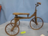 Vintage Wooden seat childs tricycle