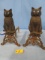 CAST IRON  CAT FIREPLACE IRONS