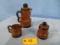 3 PCS. PORCELAIN TEAPOT, CREAMER/SUGAR