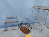 METAL BASKET, WALL SHELVES