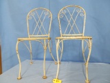 2 METAL PATIO CHAIRS