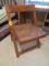 OAK FOLDING DESK CHAIR W/ CANE BOTTOM