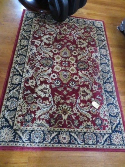 RED ORIENTAL AREA RUG  43 X 52