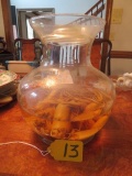 GINSENG IN GLASS DECANTER