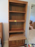 OAK BOOKSHELF CABINET  30 X 77