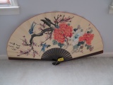 LARGE ORIENTAL FAN  4 FT. ACROSS