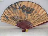 ORIENTAL FAN W/ BIRDS