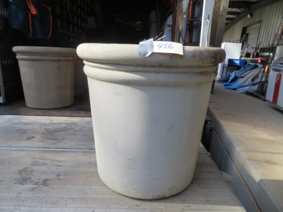 2 concrete planters  29" d x 29" tall