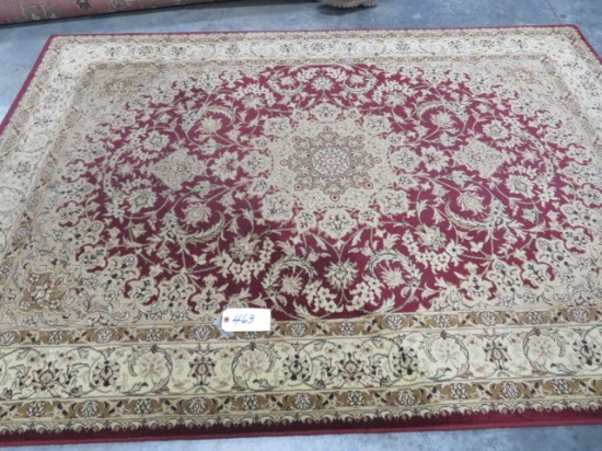 RED DYNAMIC RUG  5.3 X 7 FT 7"