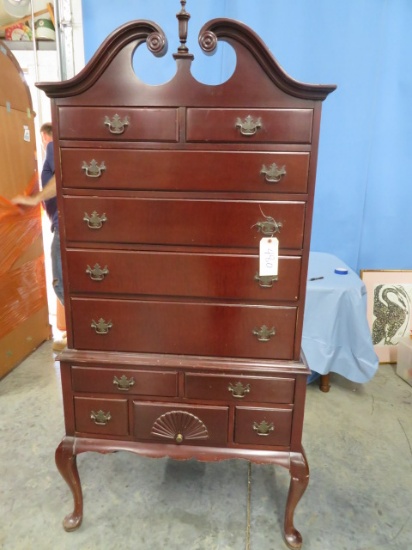 HIGH BOY CHEST BY J.B. VAN SCIVER  64"T X 32" W X 18" D