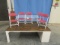 CHILDS PLAY TABLE & 5 CHAIRS  32 X 66