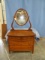 OAK DRESSER W/ BEVELED MIRROR  20 X 40