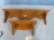 2 WOODEN PINE SHELF