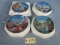 4 BRADFORD EXCHANGE DISNEY COLLECTOR PLATES W/ LETTER OF AUTHENTICITY