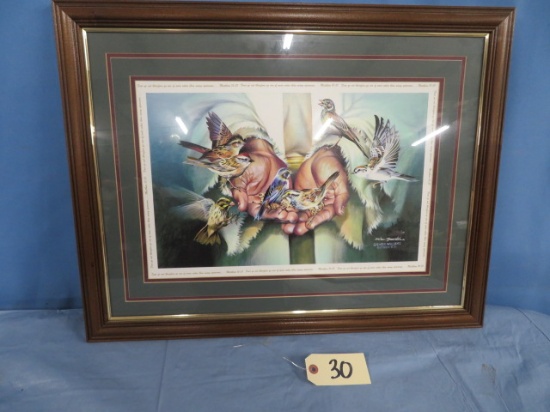 SIGNED PRINT BY SPENCER WILLIAMS - MATTHEWS 10:31  SIZE 25 X 20