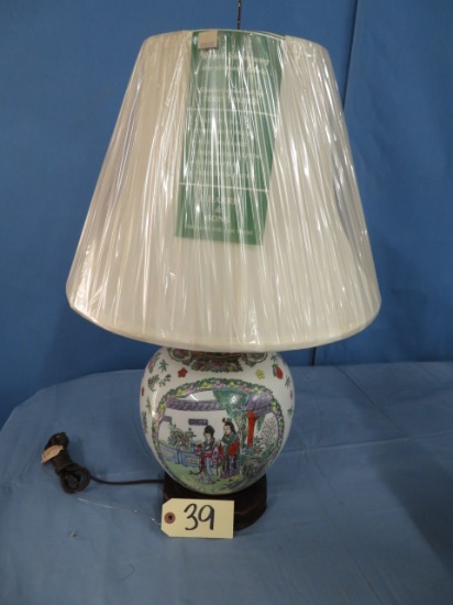 ORIENTAL GINGER JAR LAMP  26"T