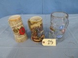 3 GERMAN STEINS