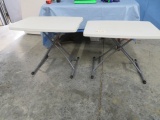 2 SMALL FOLDING TABLES  30 X 19