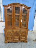 2 PCS. LIGHTED CHINA HUTCH W/ GLASS SHELVES-  80 X 50