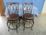 2 METAL COUNTER STOOLS