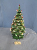 GREEN CERAMIC CHRISTMAS TREE - SNOW TIPPED  20