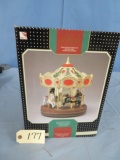 PORCELAIN & BISQUE CAROUSEL IN BOX